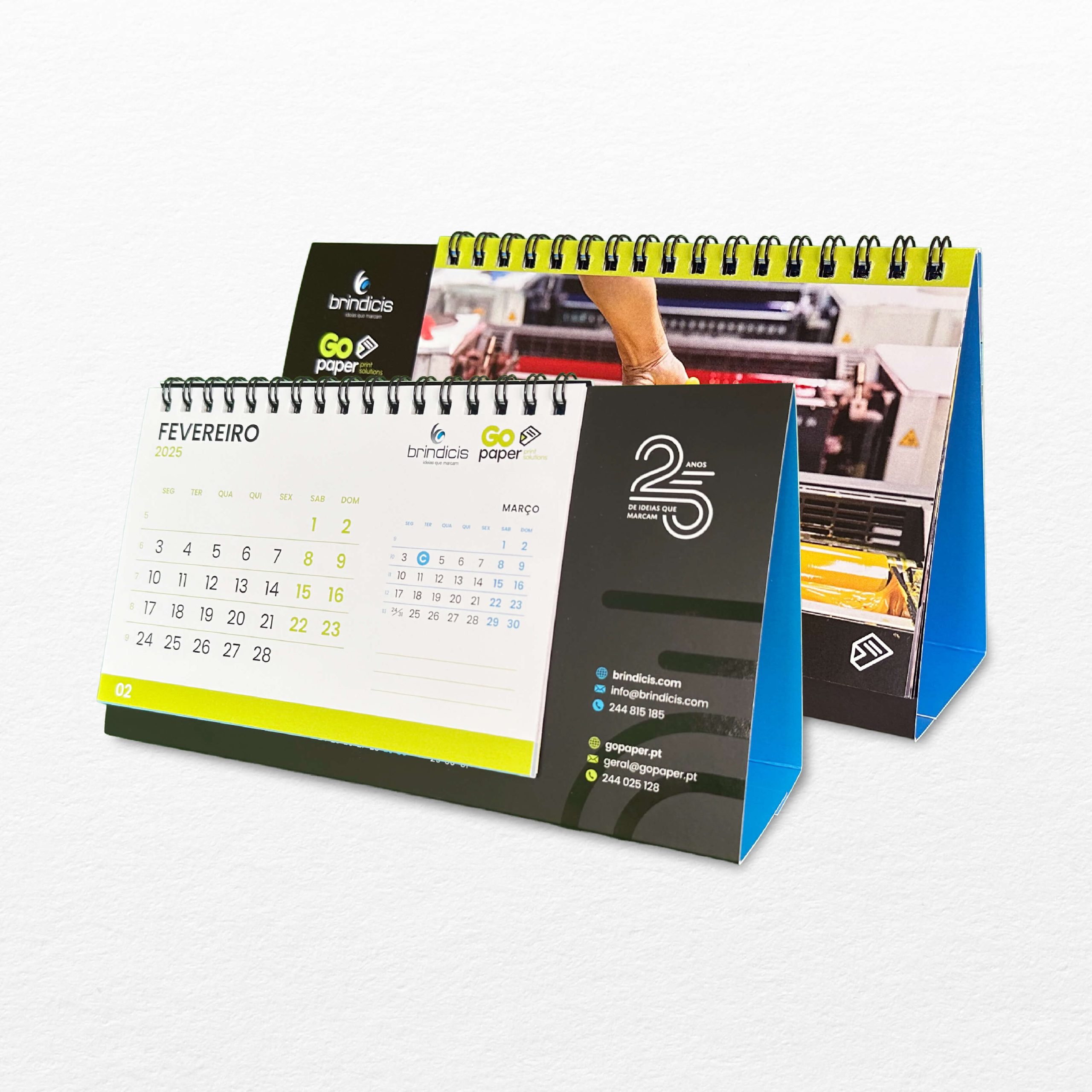 Calendário de secretária c/ argolas
