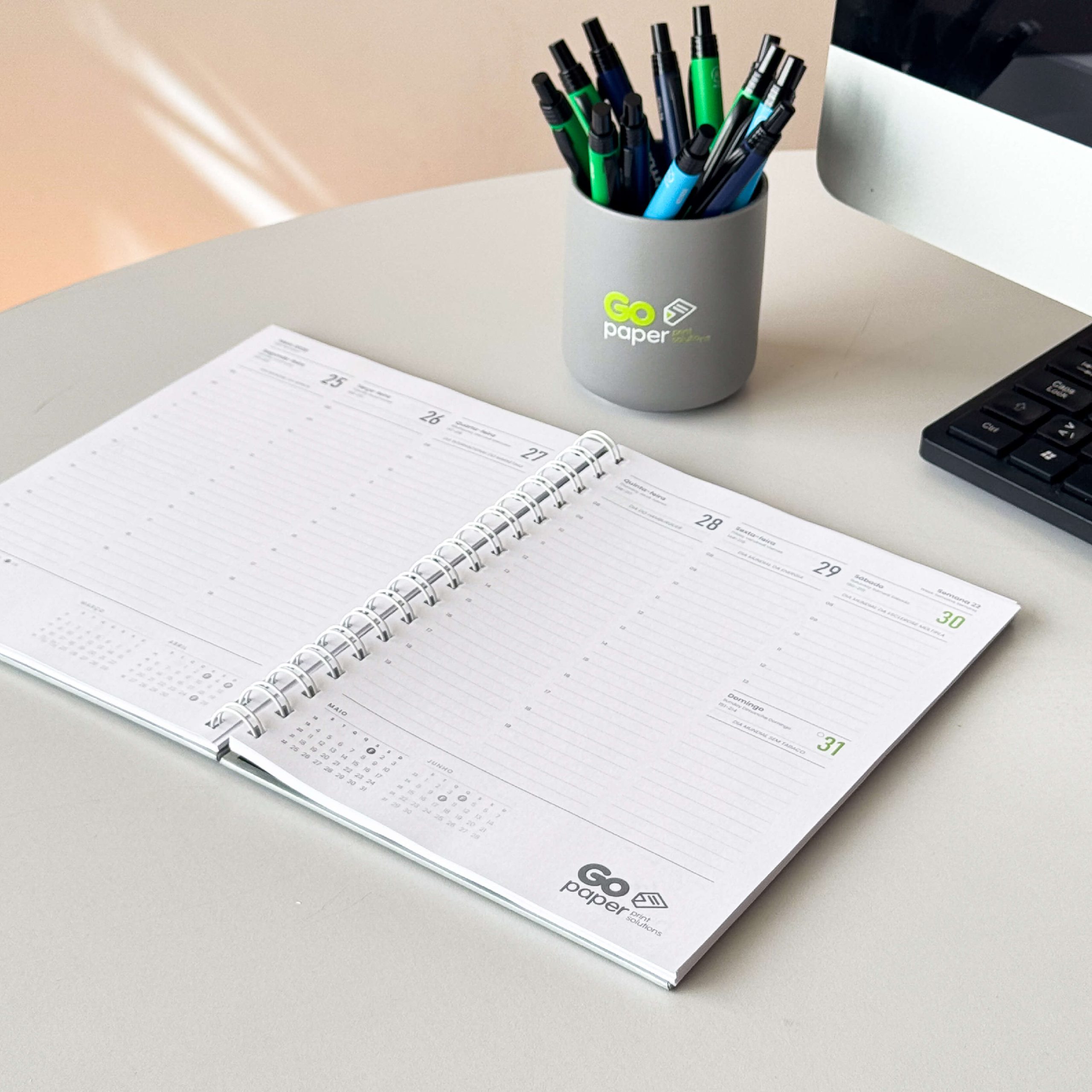 Agenda Semanal 2026 Personalizada c/ capa dura